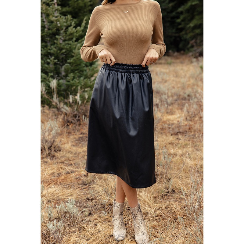 Dancing in the Moonlight Vegan Leather Skirt