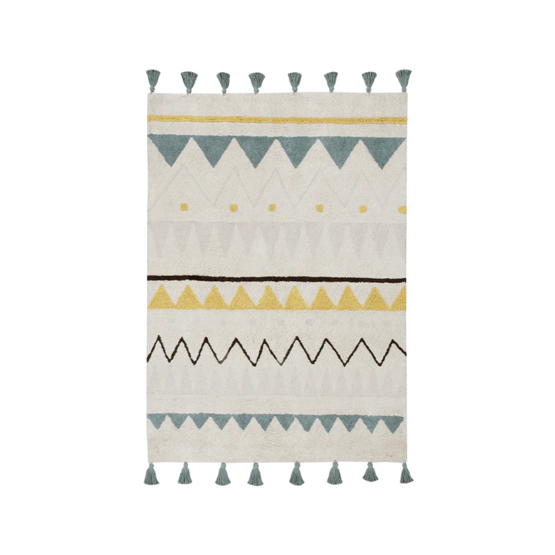 WASHABLE RUG AZTECA VINTAGE BLUE