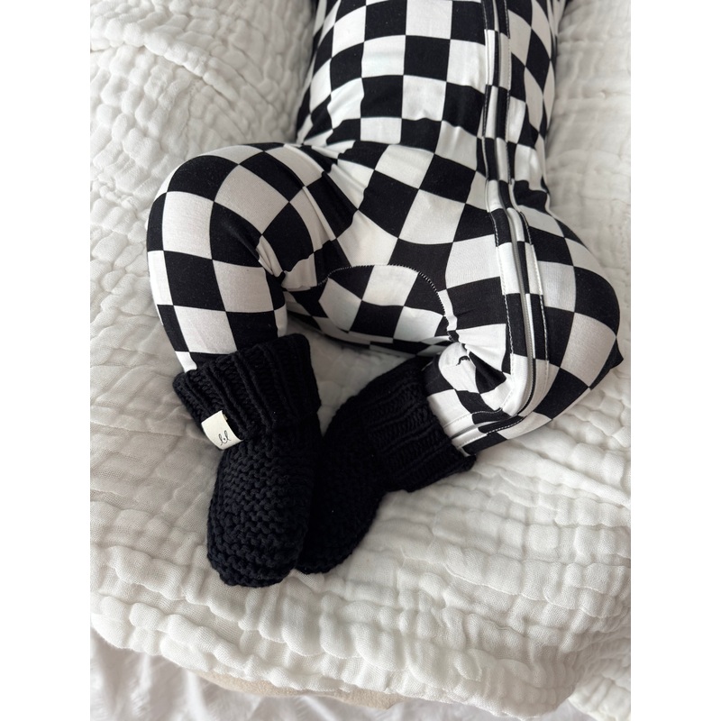 Chunky Knit Booties – Midnight