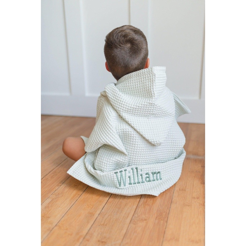 Custom Embroidered Waffle Beach Towel Poncho – more colors