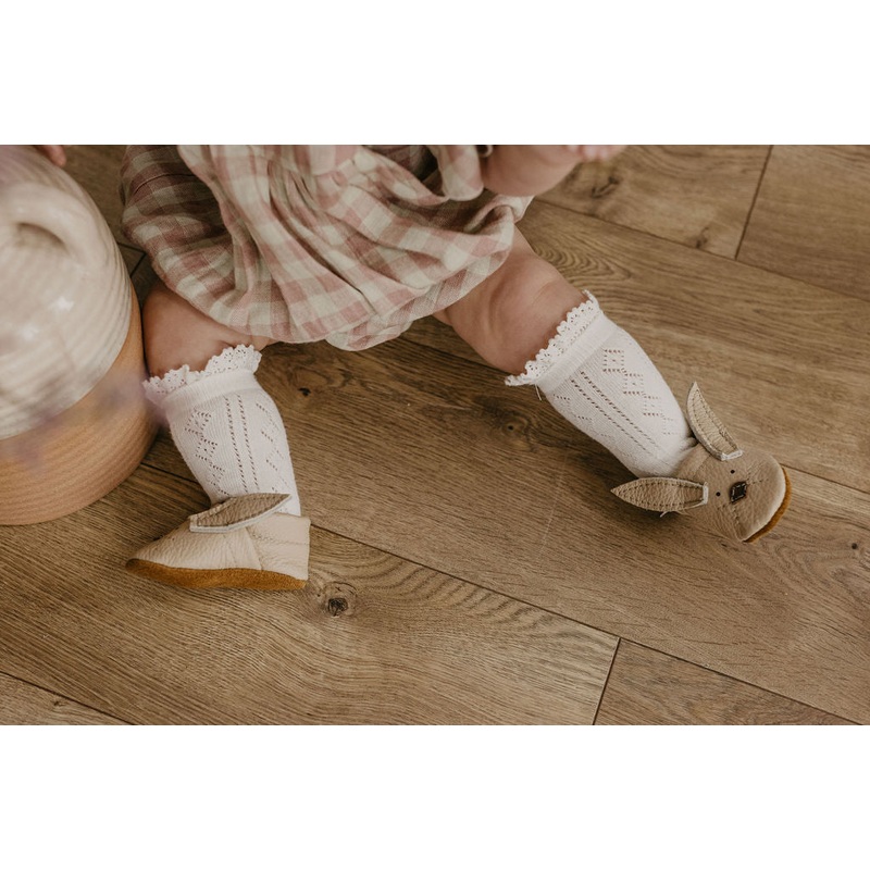 Flax Bunnies // Cute Critters Leather Shoes Baby and Toddler Bunny