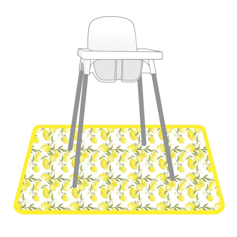 Fresh Lemon Splash Mat – A Waterproof Catch-All for Highchair Spills and More!
