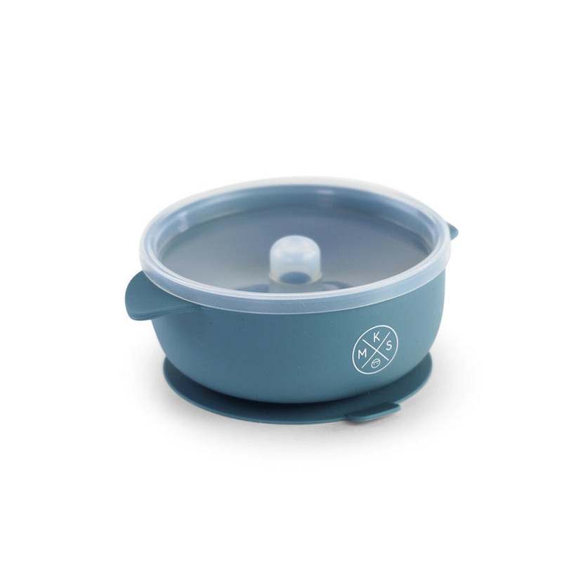 Silicone Bowl with lid – Petrol