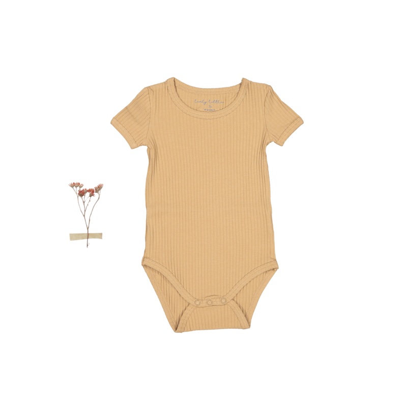The Short Sleeve Onesie – Tan|0m|3m|6m|12m|18m|24m|36m