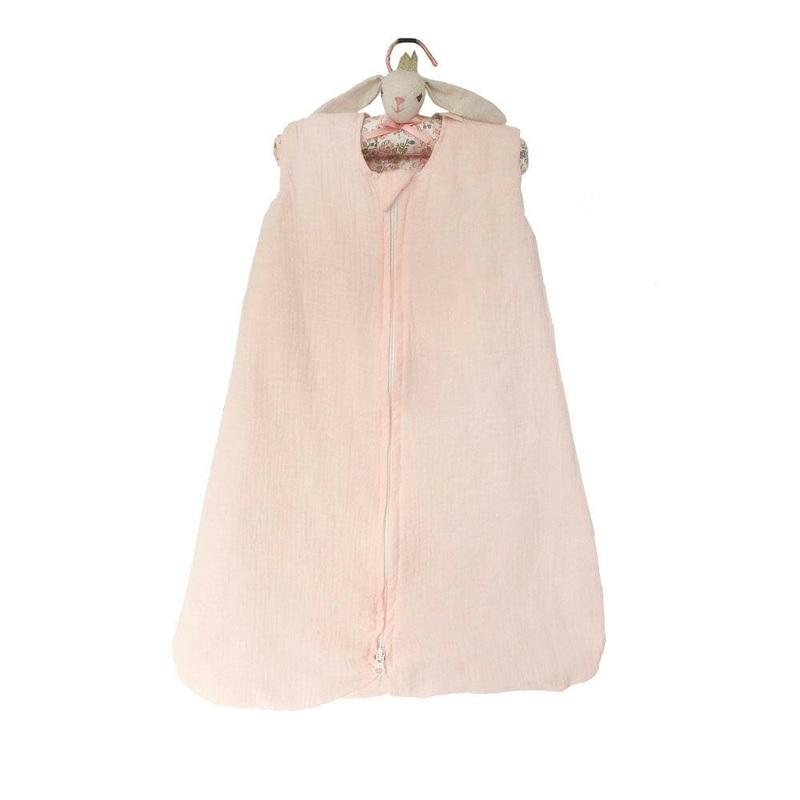 BLUSH MUSLIN SLEEP SACK AND BUNNY PADDED HANGER
