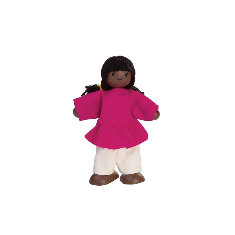 Girl Dollhouse Figure – Dark Skin Tone