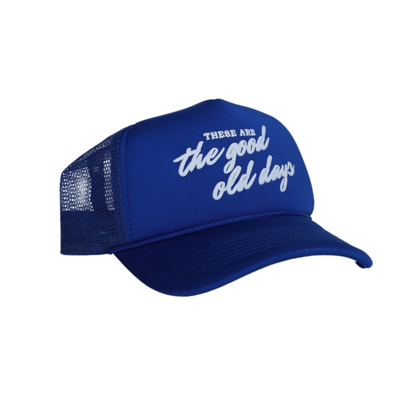 Good Old Days Trucker Hat – Bright Blue
