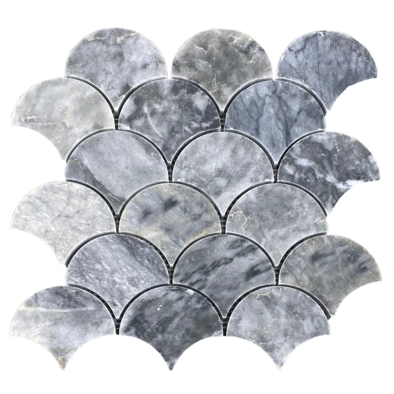 Luna Sky Marble Laguna on 12 x 12 Mesh Mosaic Tile – Belair Collection