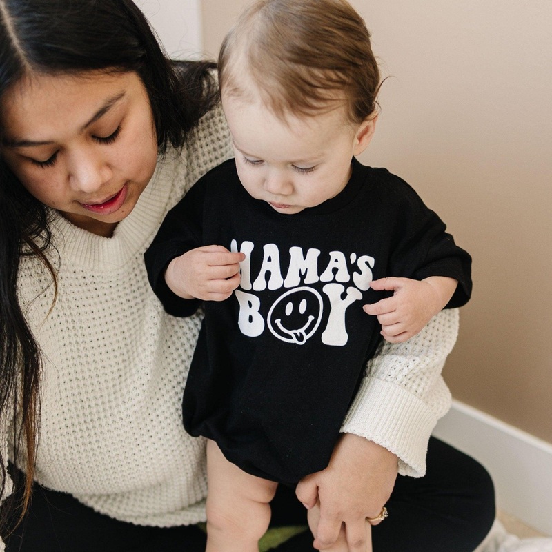 Mama’s Boy T-Shirt Romper – more colors