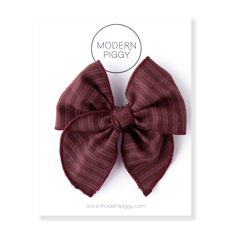 Raisin | Petite Party Bow|Alligator Clip|Nylon Headband