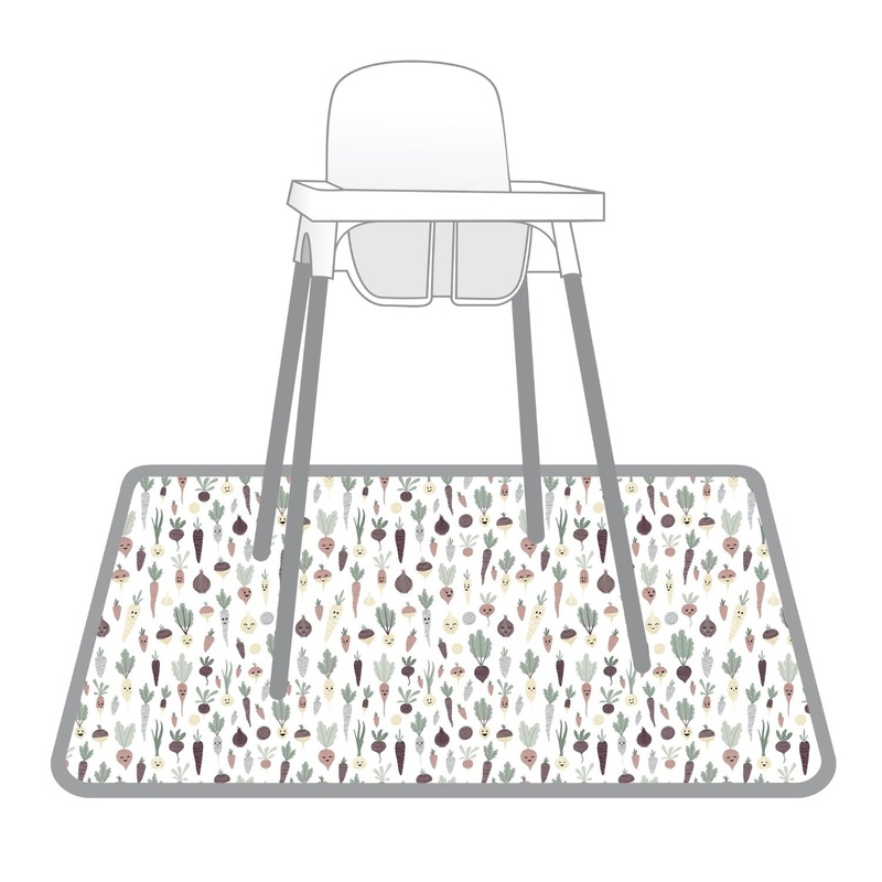 Root Veggies Splash Mat – A Waterproof Catch-All for Highchair Spills and More!