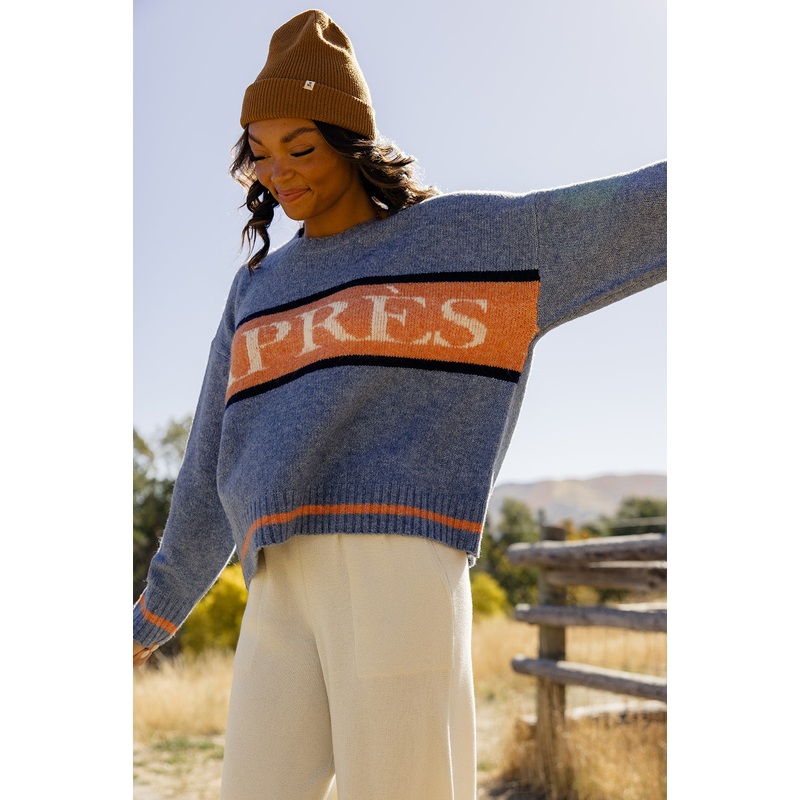 The Apres Sweater|SteelBlue|S|M|L