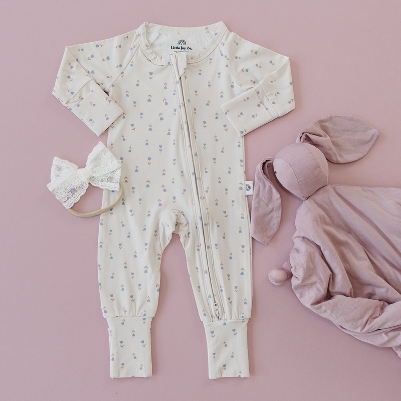 Tiny Tulips Bamboo Zippy Romper