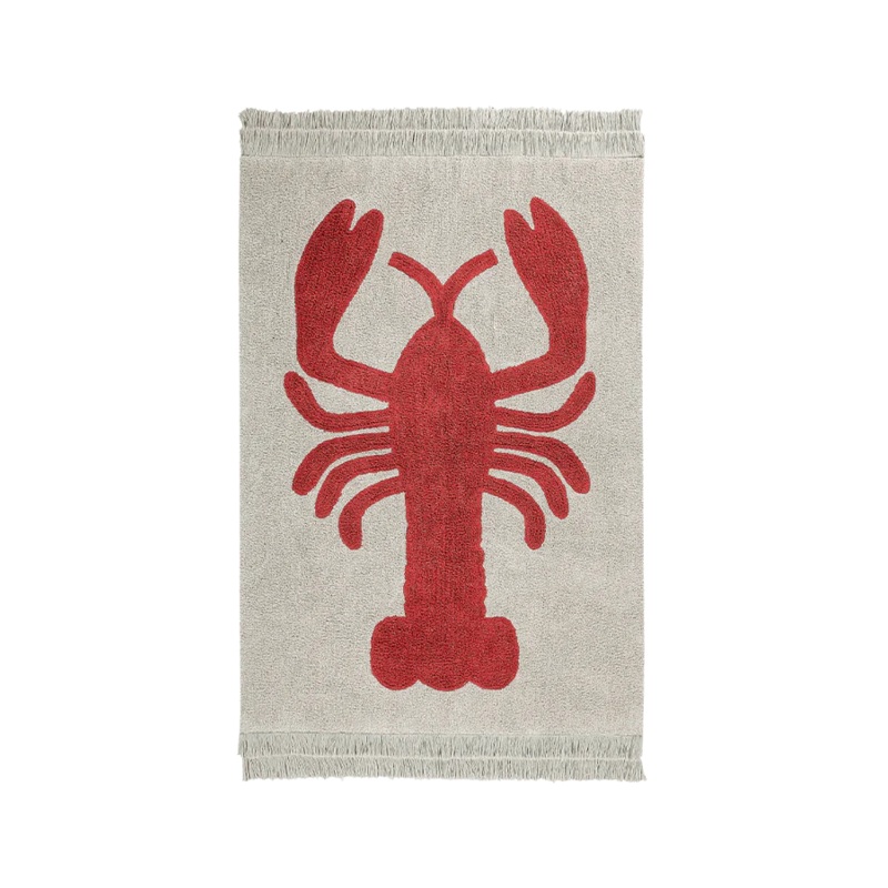 WASHABLE RUG LOBSTER|140 x 200 cm|Red