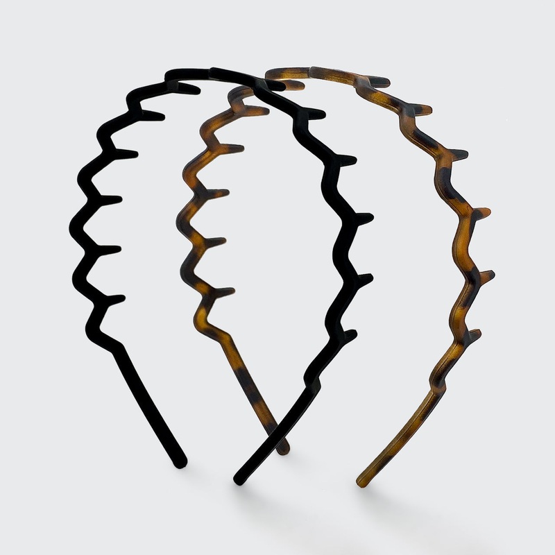 Zig Zag Headband 2pc – Black & Tort