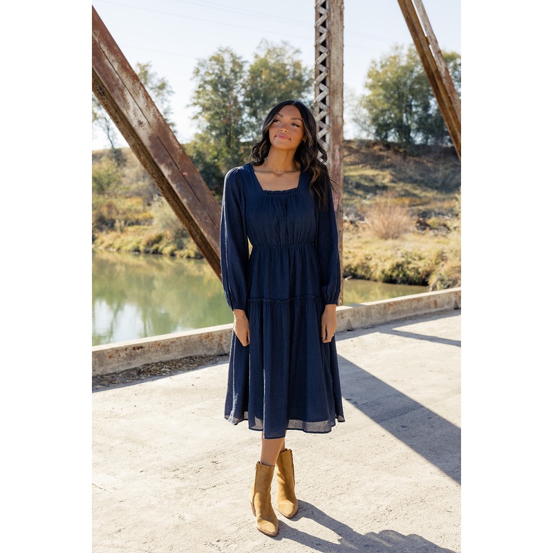 Along the Road Tiered Midi Dress