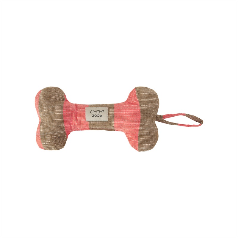 Ashi Dog Toy – Cherry Red/Taupe