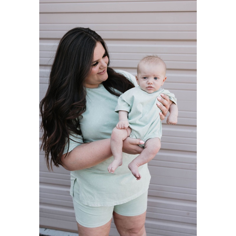 Baby Romper | Vintage Washed Spearmint