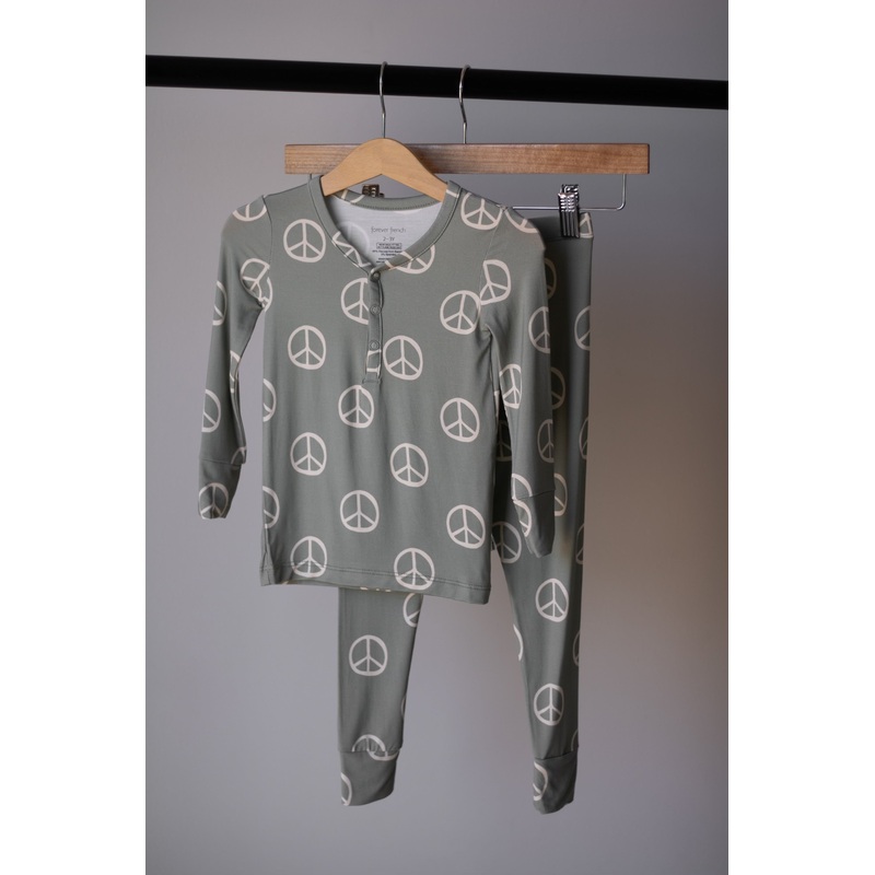 Bamboo Two Piece Pajamas | Peace