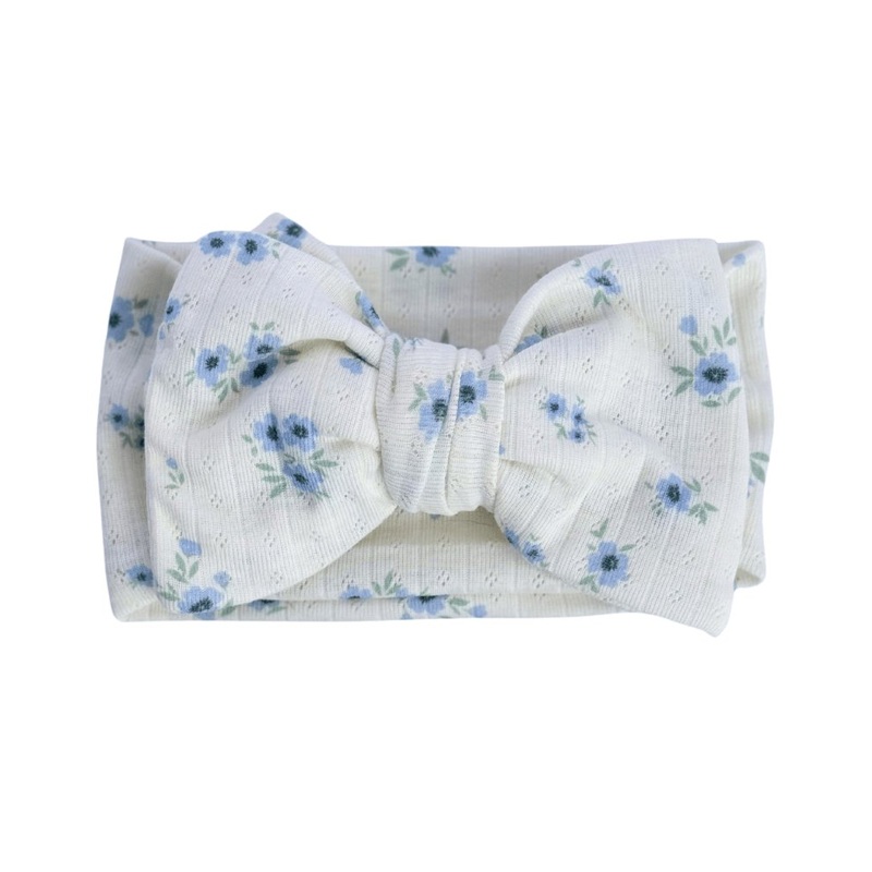 Messy Bow Headwrap – Blue Floral