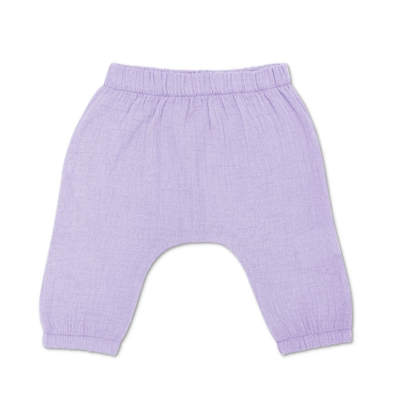 Muslin Pants – Lavender|3-6 months|6-12 months|12-18 months|18-24|2T|3T|4T|Lavender