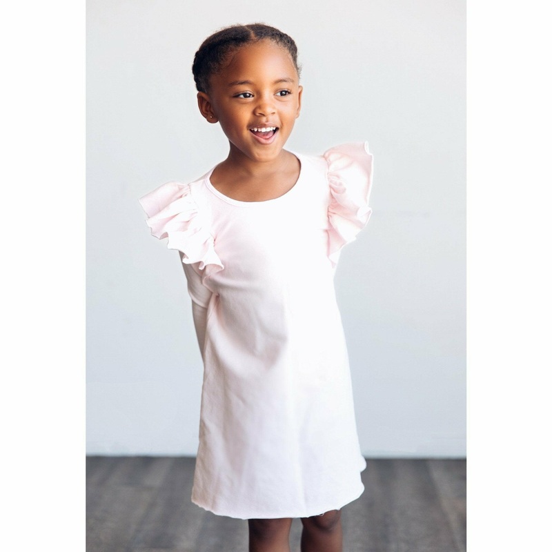Organic Valentina Dress Long Sleeves Pink