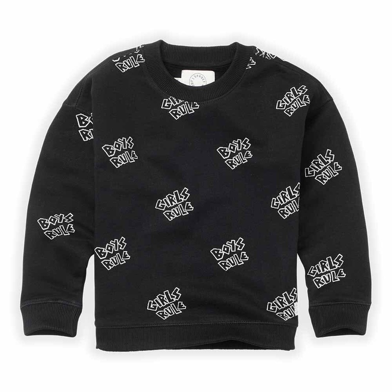 Sweatshirt Rules Print – Black