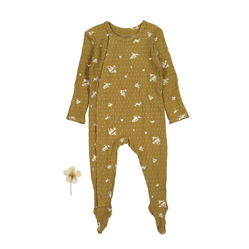 The Printed Snap Romper – Golden Floral
