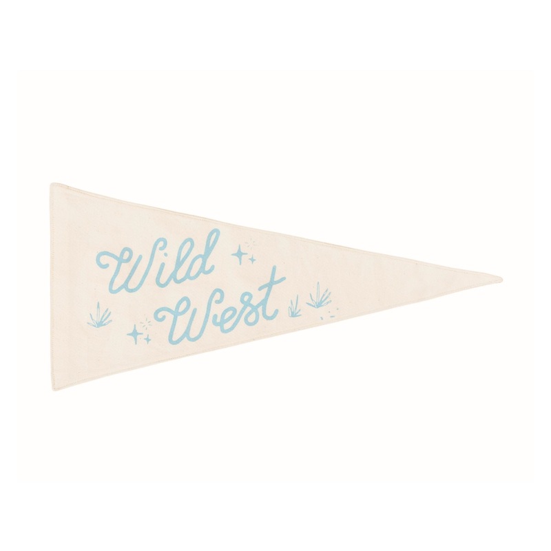 wild west pennant|Teal|Black