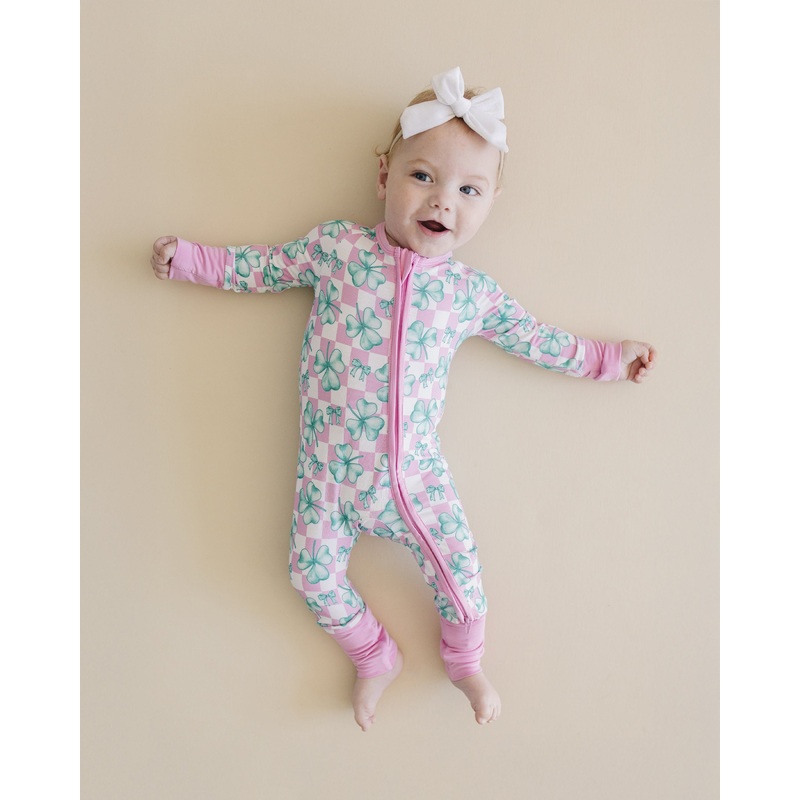 Bamboo Zip Romper | Shamrock & Bows