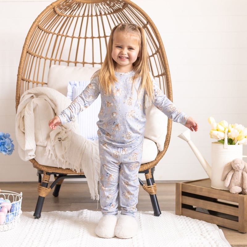 Bunny Blossoms 2pc Bamboo Pajama Set