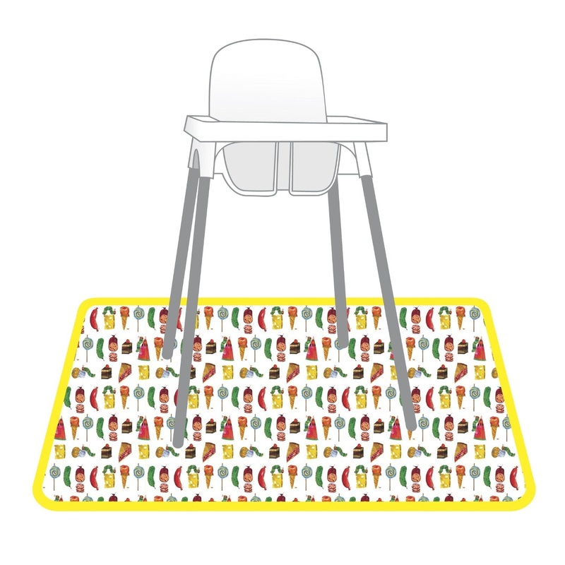 Food Parade Splash Mat – from the World Of Eric Carle – A Waterproof Catch-All for Highchair Spills and More!