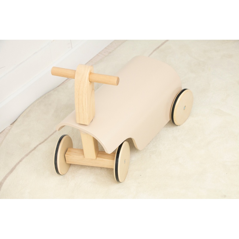 Kids Toddler Wooden Ride-On Toy with Wheels and Walker