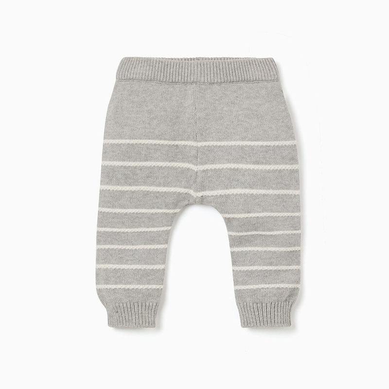 Knitted Stripe Joggers – Grey Stripe