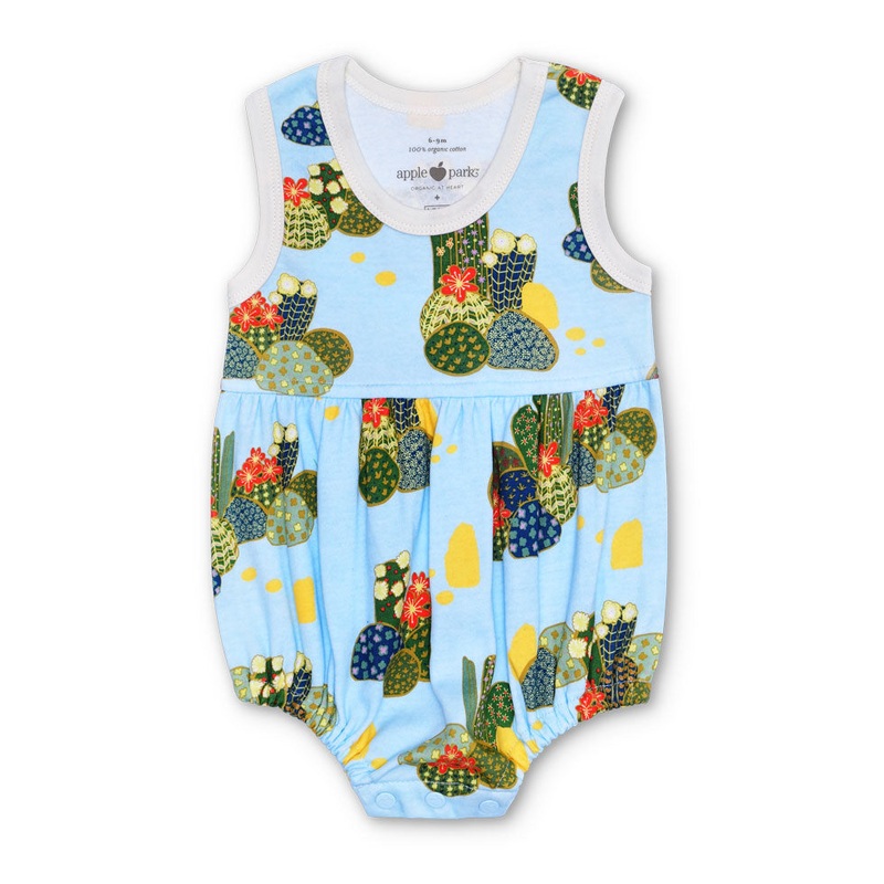 Lala Curio Bubble Romper – Joshua Tree Desert Blue