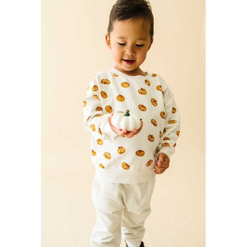 Organic Fleece Sweatshirt – Pumpkin