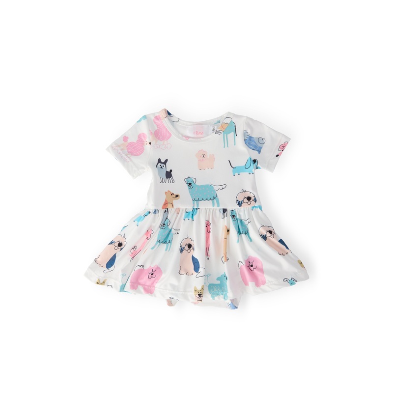 Puppy Pals S/S Twirl Bodysuit|0-3M|3-6M|6-12M|12-18M|18-24M