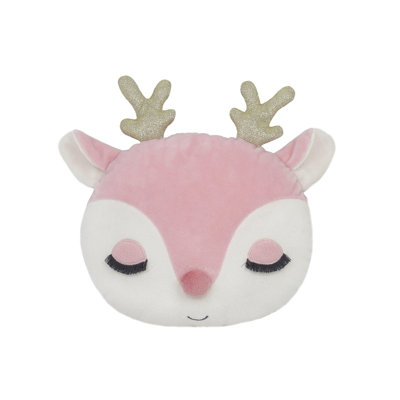 Reindeer Accent Pillow – Pink