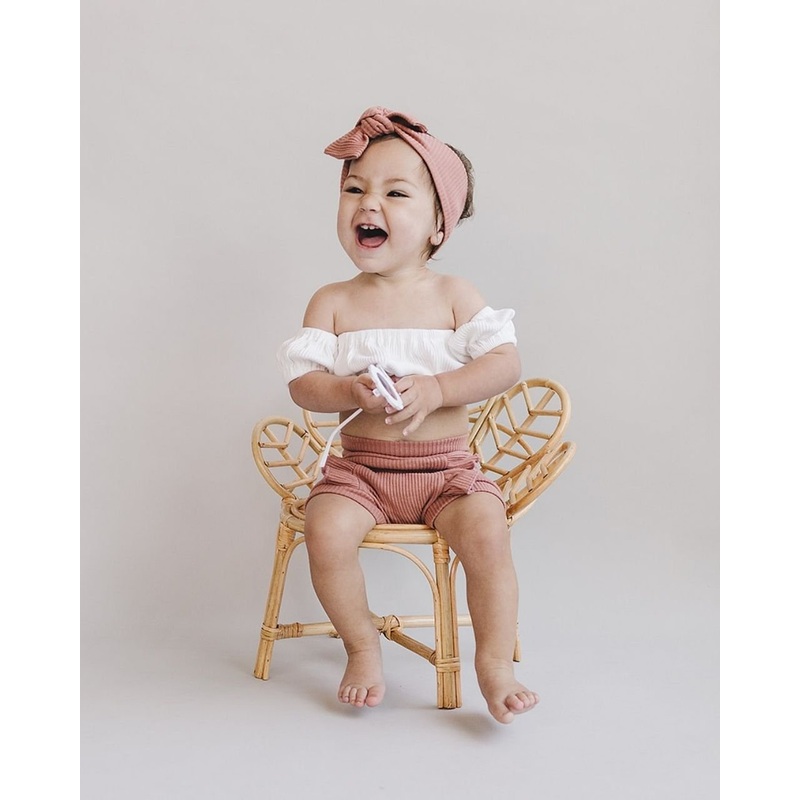 Ribbed Crop Top Set | Dusty Rose