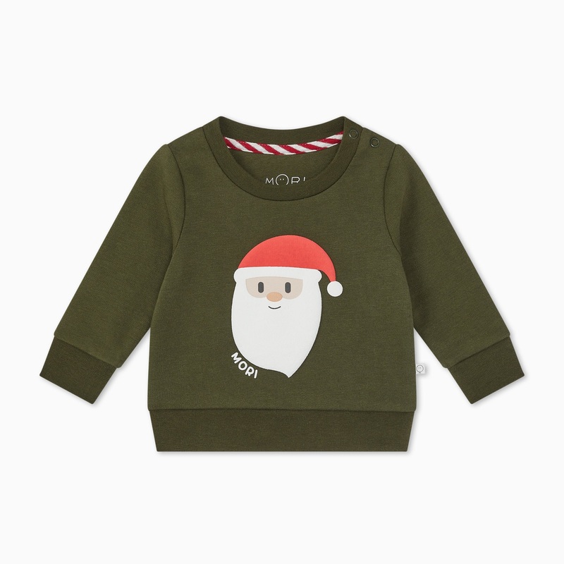 Santa Placement Print Sweatshirt – Santa & Khaki