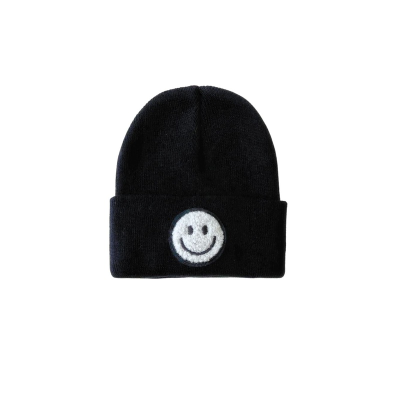 Smiley Beanie | Black|Baby|Toddler