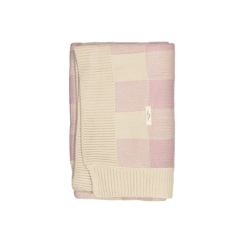 The Gingham Knit Blanket – Mauve