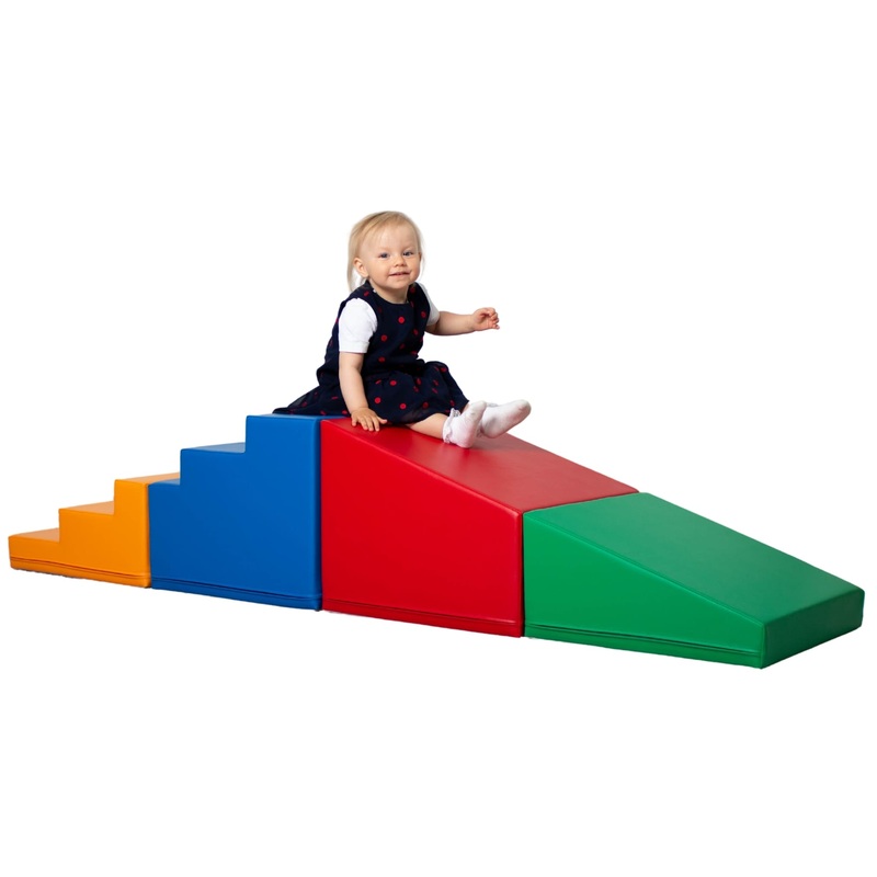 4 Piece Soft Play Step and Slide Set – Transformer