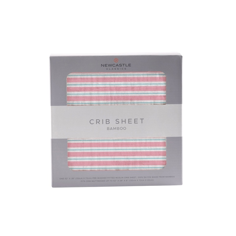 Candy Stripe Bamboo Muslin Crib Sheet