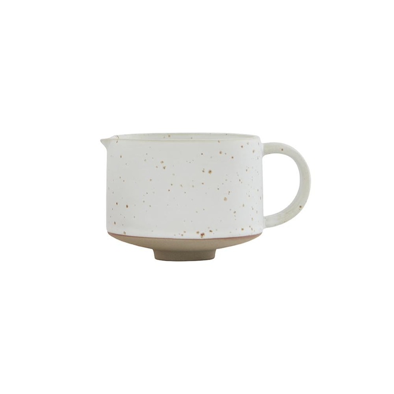 Hagi Milk Jug- White/Light Brown