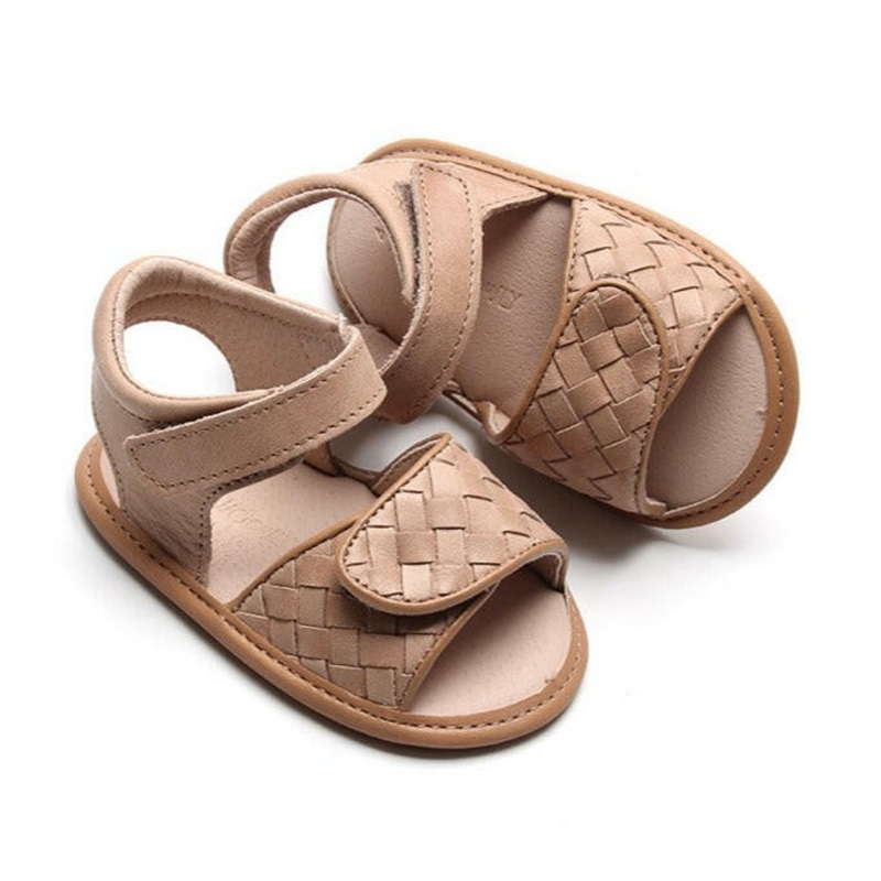 Leather Woven Sandal | Color ‘Stone’ | Soft Sole