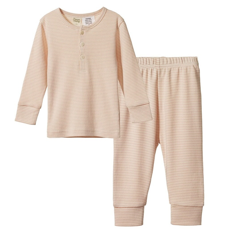 Long Sleeve Pajama Set – Rose Dust Pinstripe