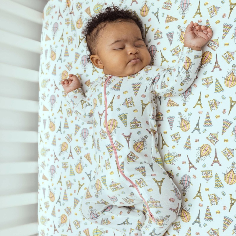 Organic Footie – Paris|Newborn|0-3 Months|3-6 Months|6-9 Months|9-12 Months|12-18 Months