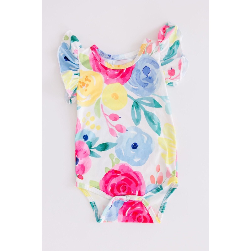 Rosie S/S Flutter Bodysuit|0-3M|3-6M|6-12M|12-18M|18-24M