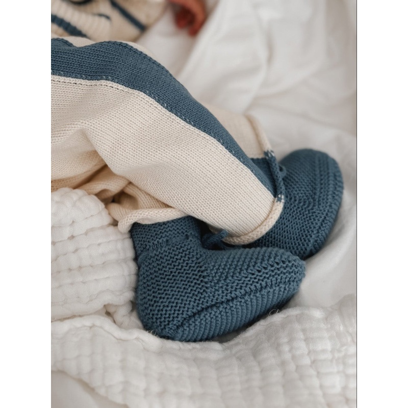 Sock Booties – Denim Blue|0-3m|3-6m|Denim Blue
